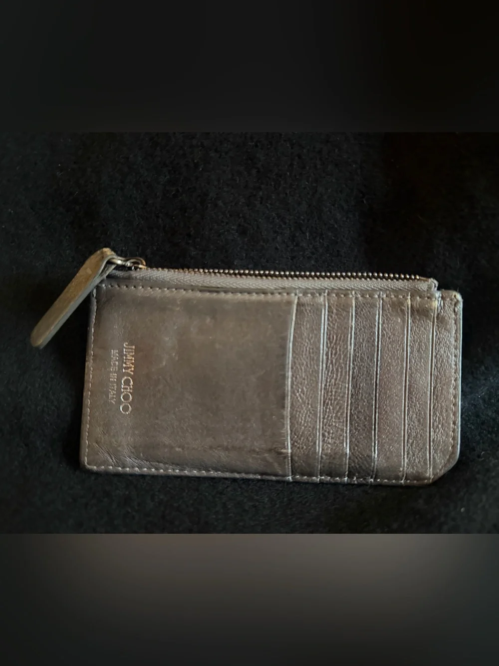Jimmy Choo Leather Card Holder With Star Studs
